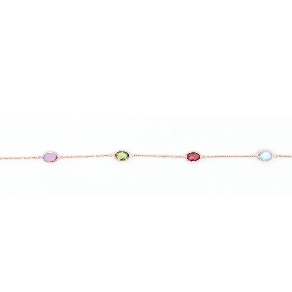 Palido Collier mit Farbedelsteinen