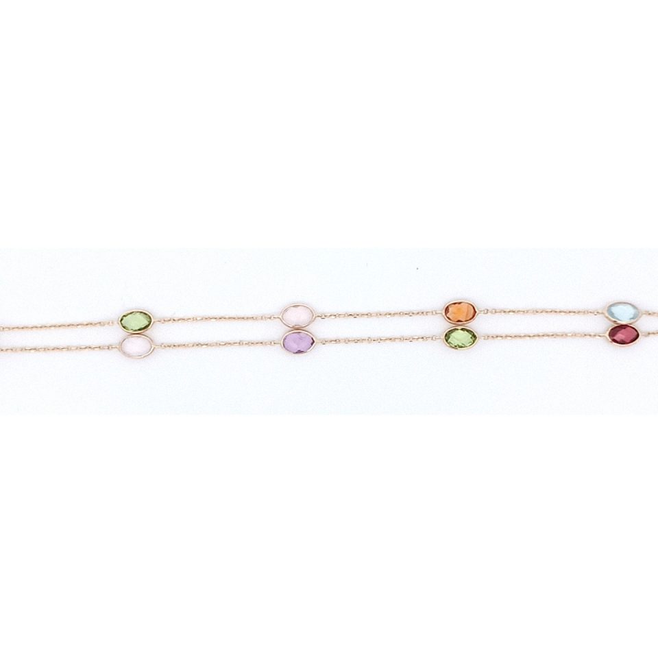 Palido Collier mit Farbedelsteinen