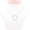 Weißgoldenes Collier mit Brillanten