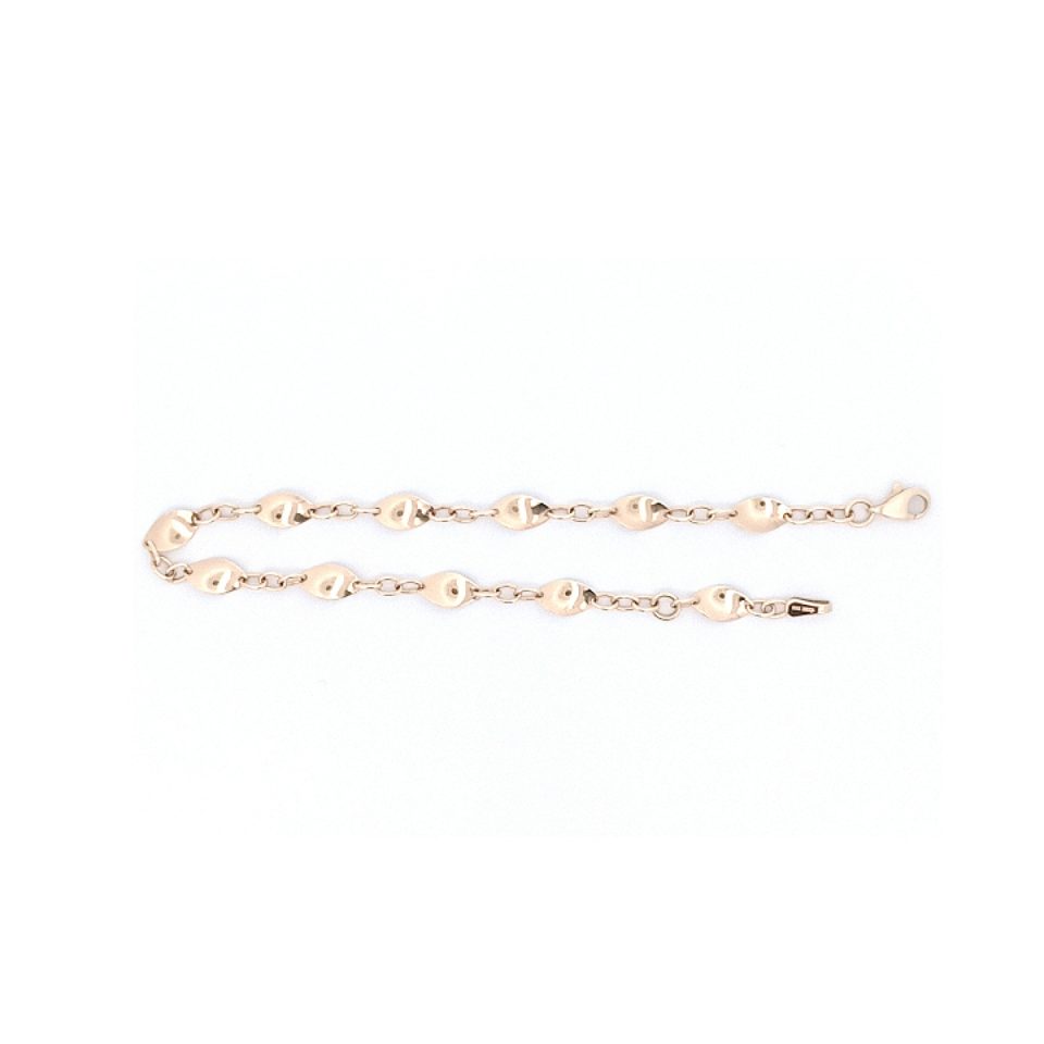 Gelbgoldenes Plättchen Armband 14 Karat