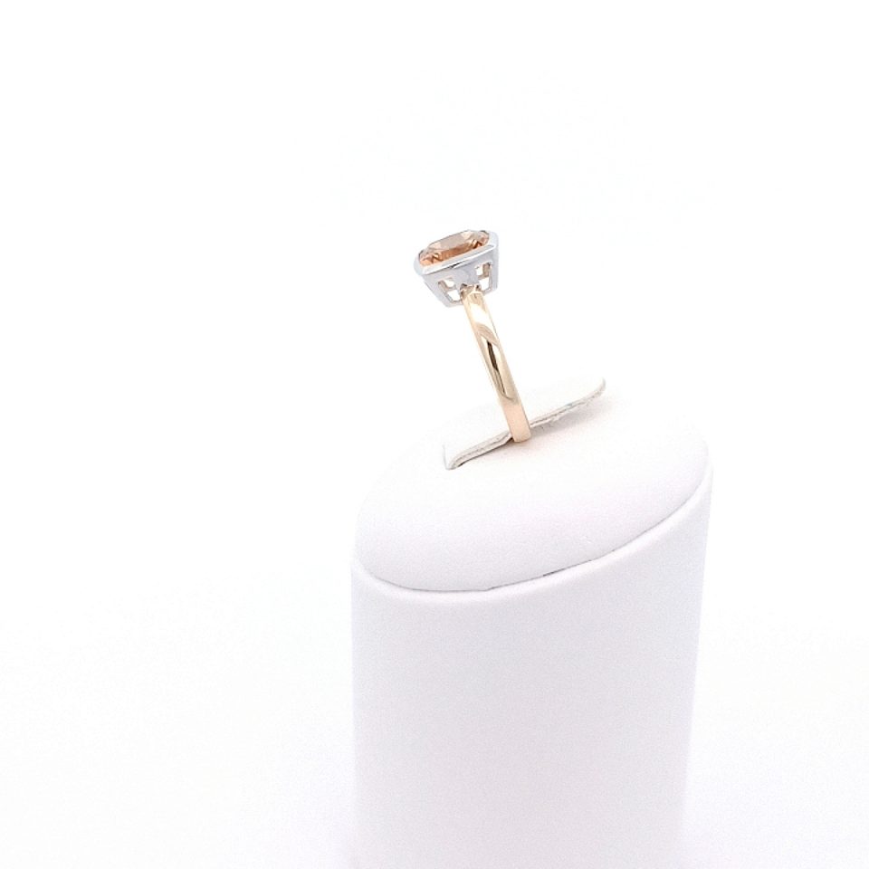 Gelb- und Weißgoldener Ring mit Citrin