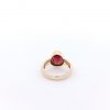 Gelbgoldring mit Granat, 14 Karat