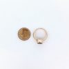 Gelbgoldring mit Granat, 14 Karat