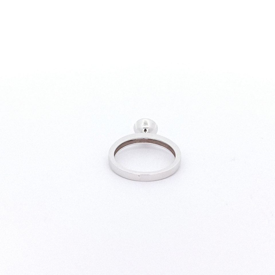 Weißgoldring mit Rauchquarz