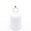 Gelbgoldring mit Weißgold und Amethyst