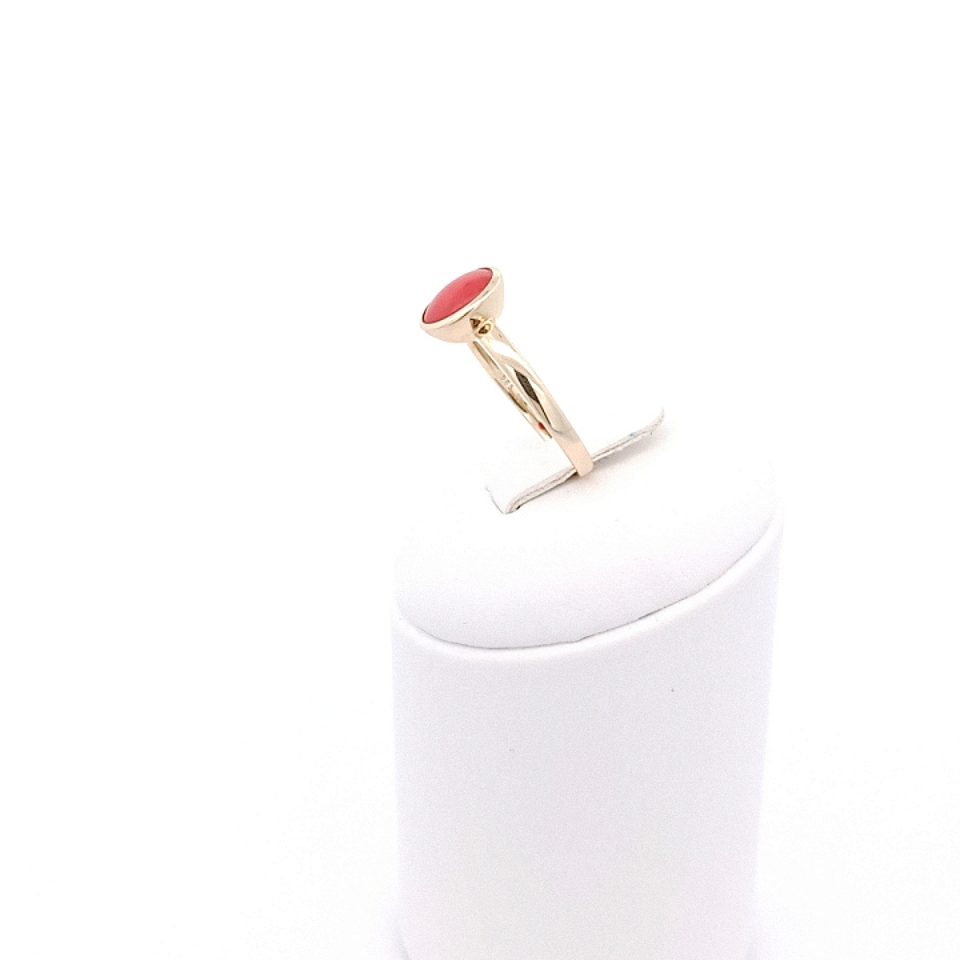 Koralle Goldring 14 Karat