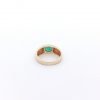 Gelbgoldring mit Smaragd, 14 Karat