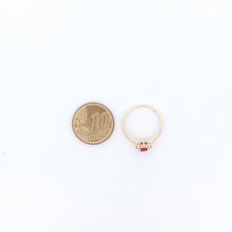 Palido Gelbgoldring mit Rubin und Brillanten