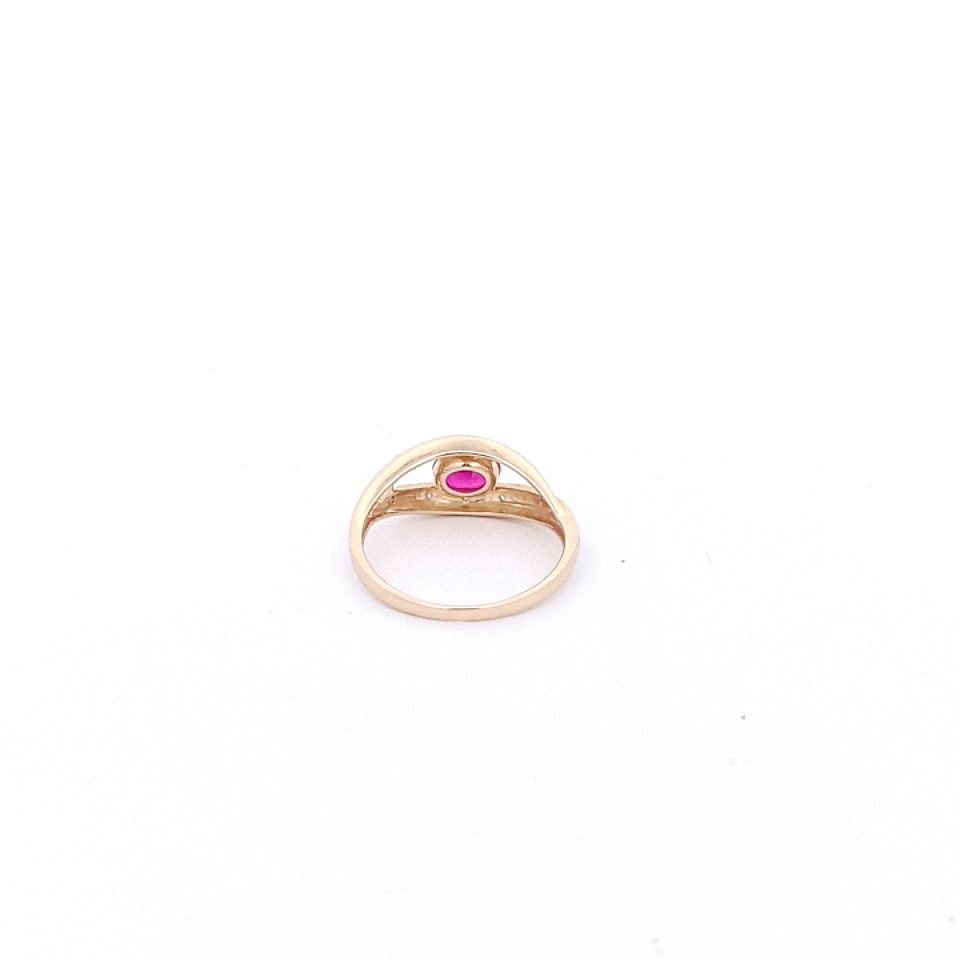Palido Gelbgoldring mit Rubin und Brillanten